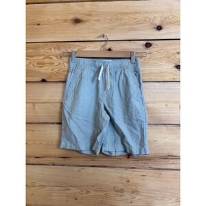 Old Navy Boys Sage Green Relaxed Linen Blend Drawstring Shorts Size M 8